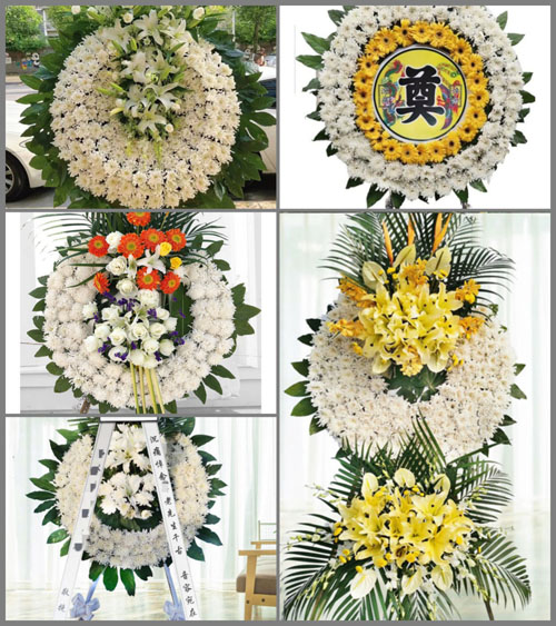 山东青岛平度市田庄镇披甲营村花圈速递